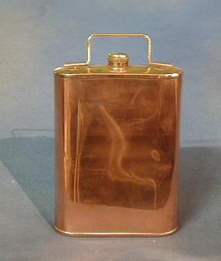 A copper and brass foot warmer