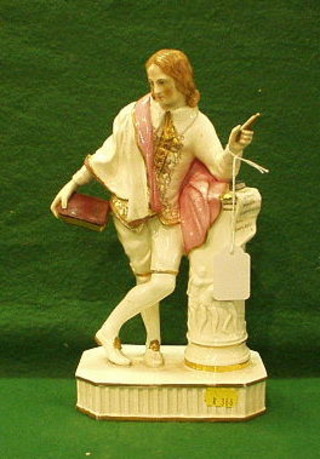 A Derby porcelain figure of a Preacher, the base with Derby mark 12"
