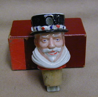 A pottery Beefeater spirit pourer, boxed