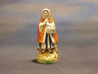 A Staffordshire figure "Little Red Riding Hood" 6"