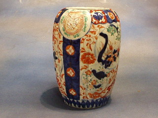 A 19th Century Japanese Imari porcelain vase with lobed decoration 10"