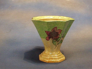 An Art Deco Kensingtonware pottery flared vase 7"