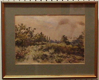 R Jones, Victorian watercolour drawing "Country Scene" signed and dated 1881 7" x 9"