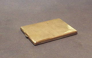 A silver cigarette case with engine turned decoration Birmingham 1931, 4 ozs