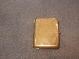 An Edwardian silver cigar case Birmingham 1902 4 ozs