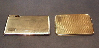 A silver cigarette case Birmingham 1927 and a chromium plated cigarette case/lighter by Polo