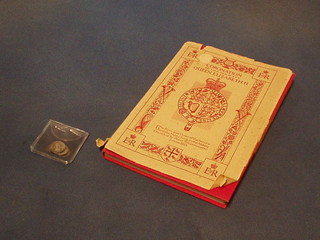 A George III Maundy set comprising fourpence, threepence, tuppence and penny 1830 together with an order of service from the music side St Peter's Westminster during the Coronation of QEII