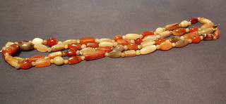 A long string of hardstone beads