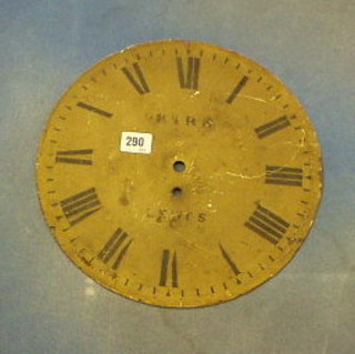 A circular painted clock dial marked Kirk of Lewis 12"