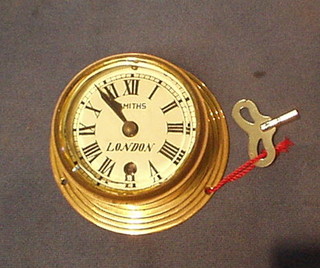 A Smiths brass cased Yacht clock 4 1/2"