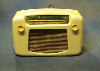 A K & B white Bakelite radio