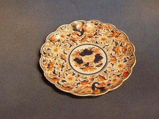 A 19th Century Japanese Imari porcelain dish with lobed panelled decoration 7"