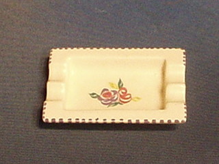 A rectangular Poole Pottery ashtray, the base marked Poole England, 4"