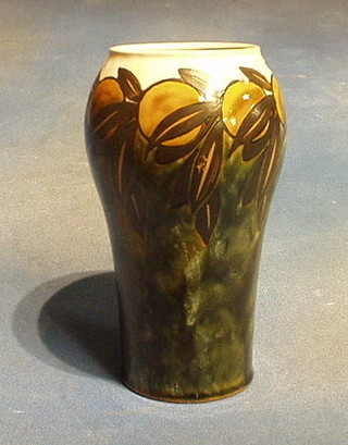 A Royal Doulton orange pattern vase, impressed 7817A 9"