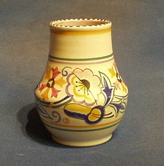 A Poole Pottery vase, base incised 267, 6"