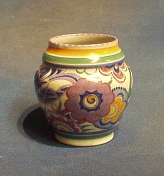 A Poole Pottery vase, impressed Stabler Adams Poole, incised N, 5"