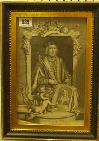 An etching "King Henry VII" and 2 other etchings