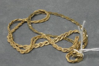 A modern 9ct gold chain and a bracelet