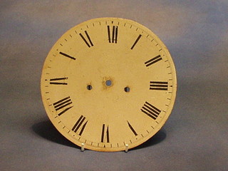 A circular painted clock dial marked Reid & Sons of Newcastle Upon Tyne 12", a clock dial marked Kirk of Lewis 12" and a 19th Century clock dial 10"