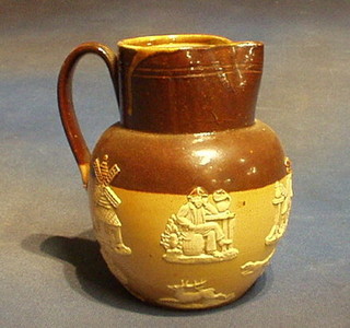 A Royal Doulton stoneware harvest jug, 8"
