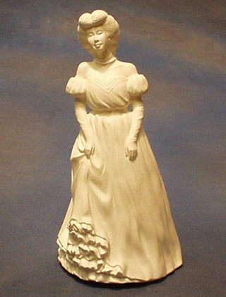 A Royal Worcester white glazed biscuit porcelain figure "Evening"