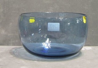 A blue glass bowl, a Bell china part tea service, a reproduction pastel burner and sundry ceramics