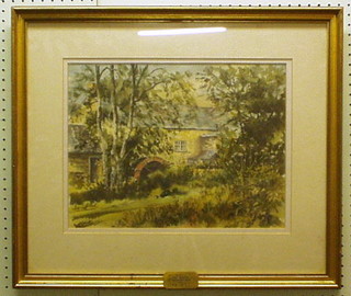 Stanley Lambert, watercolour "Alderholt Mill Near Fordingbridge" 1981 12" x 16"