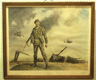 Terrance Cuneo, a limited edition coloured print "The Price of Freedom" 21" x 26" contained in an oak frame