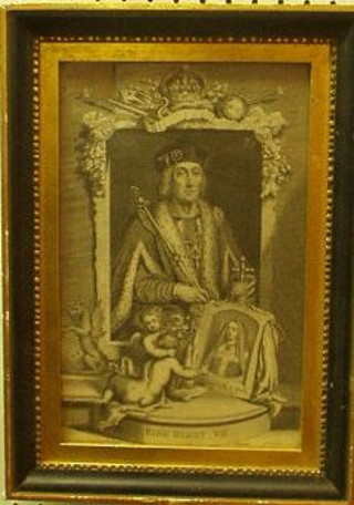 An etching "King Henry VII" and 2 other etchings