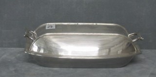 An Art Deco rectangular silver plated entree dish and cover