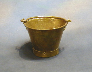 A 19th Century brass pail with swing handle 6"