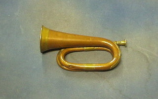 A copper and brass bugle