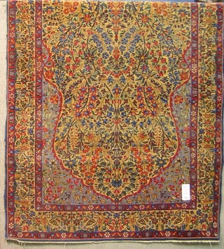 A fine quality Persian carpet with tree of life design within multi row borders 87" x 54"