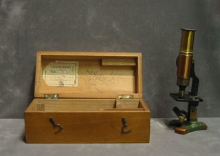 A 19th Century brass single draw telescope