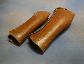 2 pairs of old leather gaiters