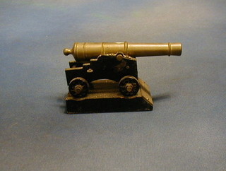 A brass model of a Gibraltar pattern 24lbs cannon, 6"