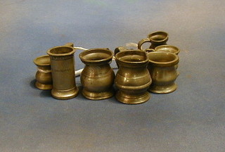 7 pewter measures