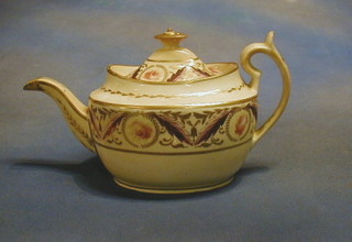 A 19th Century Derby/Rockingham  style teapot (spout f and r)