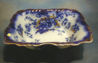 A rectangular Flo Bleu pottery wash bowl 17"