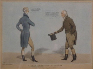 18th/19th Century Lampoon "A Character-Istic Dialogue" 10" x 13"