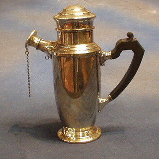 A 1930's silver plated cocktail shaker