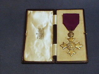 An Officer's breast badge of The Most Excellent Order of the British Empire, first type, civil division, cased