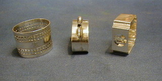 3 silver napkin rings