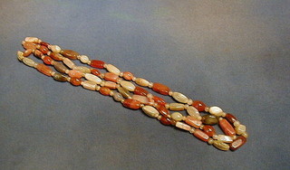 A long string of hardstone beads