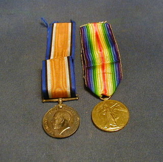 A pair British War medal and Victory medal to 374557 Gunner E J Carpenter Royal Artillery