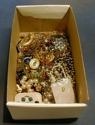 A collection of various costume jewellery