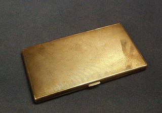 A silver plated cigarette case with engine turned decoration Birmingham 1938 by Mappin & Webb