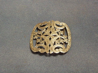 A Victorian pierced silver nurses buckle, Birmingham 1898