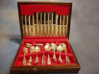 A canteen of silver plated flatware