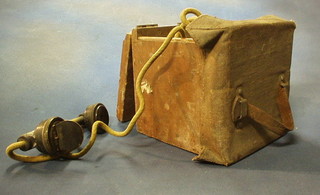 A WWI field telephone the case marked GPO BF16 234 No. 100 Firing Point